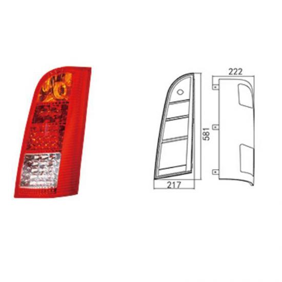 bus tail light with E-mark
