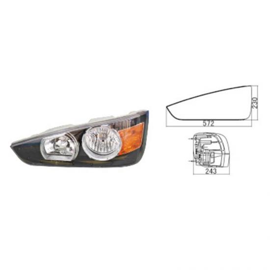 Golden dragon bus front headlight