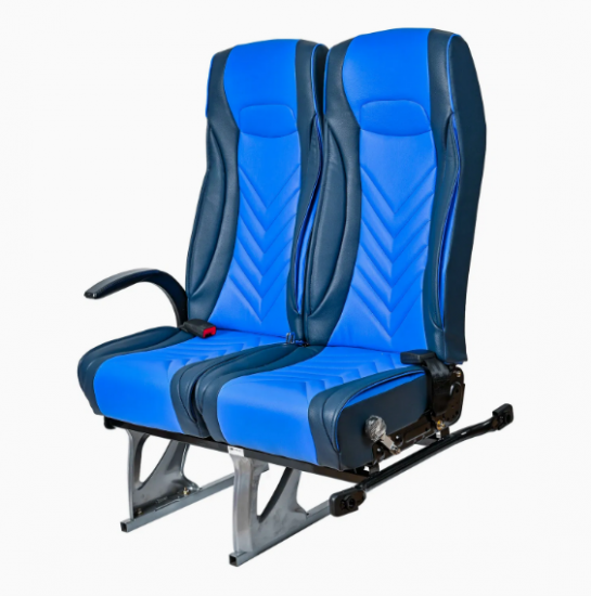 Comfortable double bus passenger seat adjustable seat back